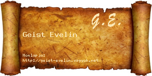Geist Evelin névjegykártya